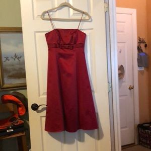 A red prom dress